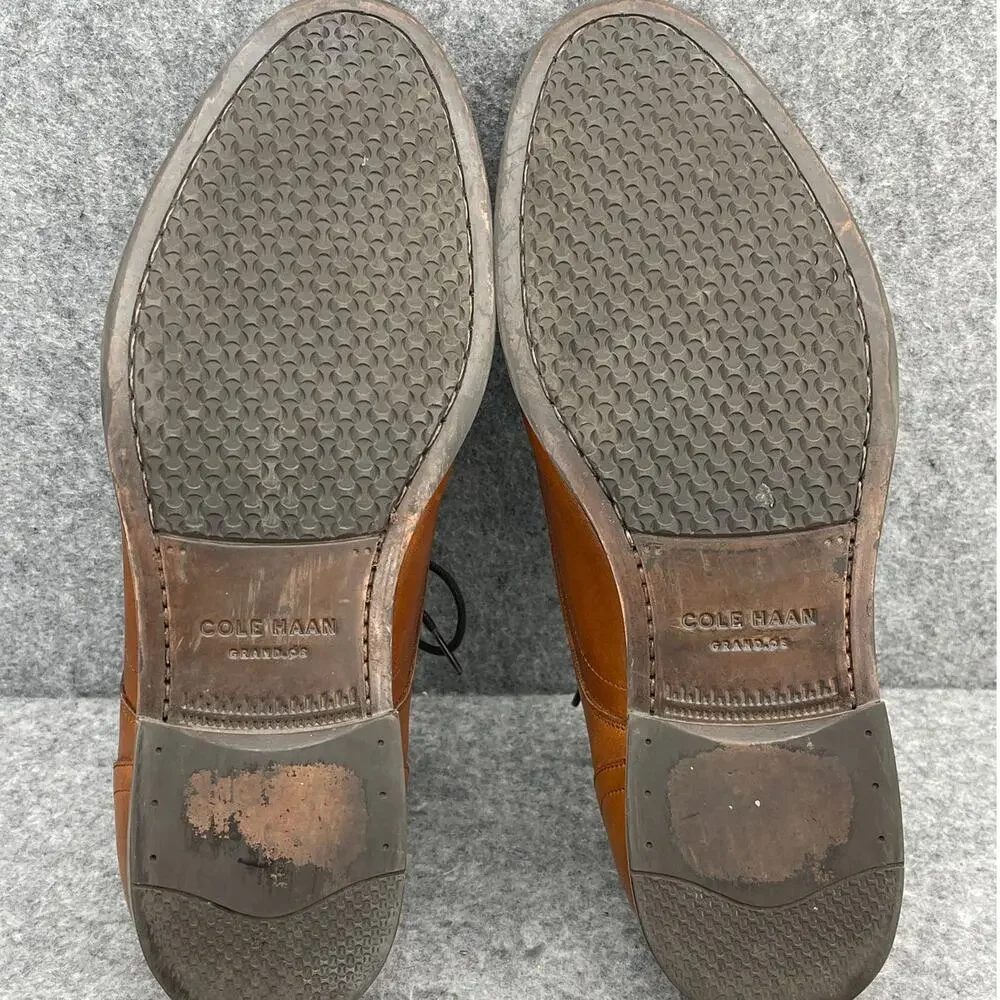 Cole Haan Lewis Grand Brown Leather Lace Up Derby Oxford Dress Shoe Men 8M
